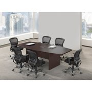 Officesource Boat Shaped Conference Table with Slab Base PL235ES